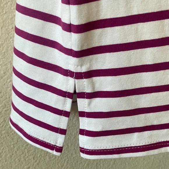 Striped Women's Top - Purple and White - Picture 6 of 6